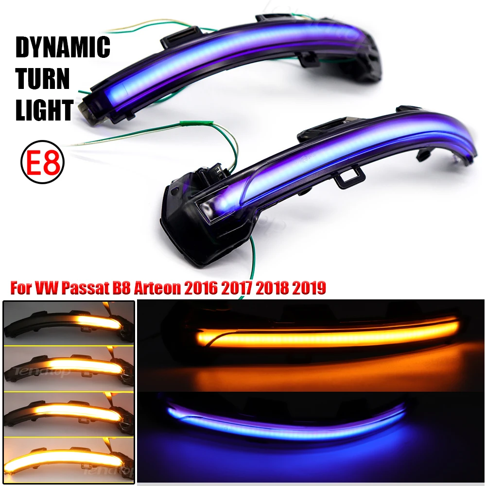 For VW  T-Roc T ROC TROC 2022 Facelift Model Dynamic Turn Signal Blinker Sequential Side Mirror Indicator Lights