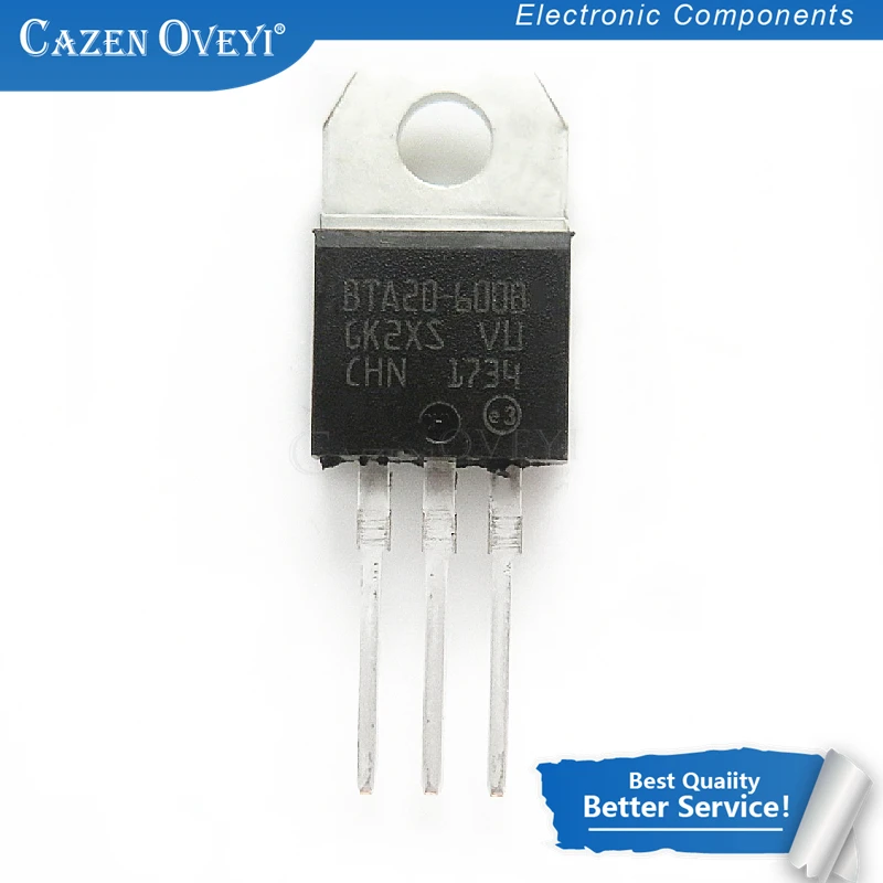 

Chipset 10pcs/lot BTA20-600B BTA20 BTA20-600 Triacs 20 Amp 600 Volt TO-220 new original In Stock