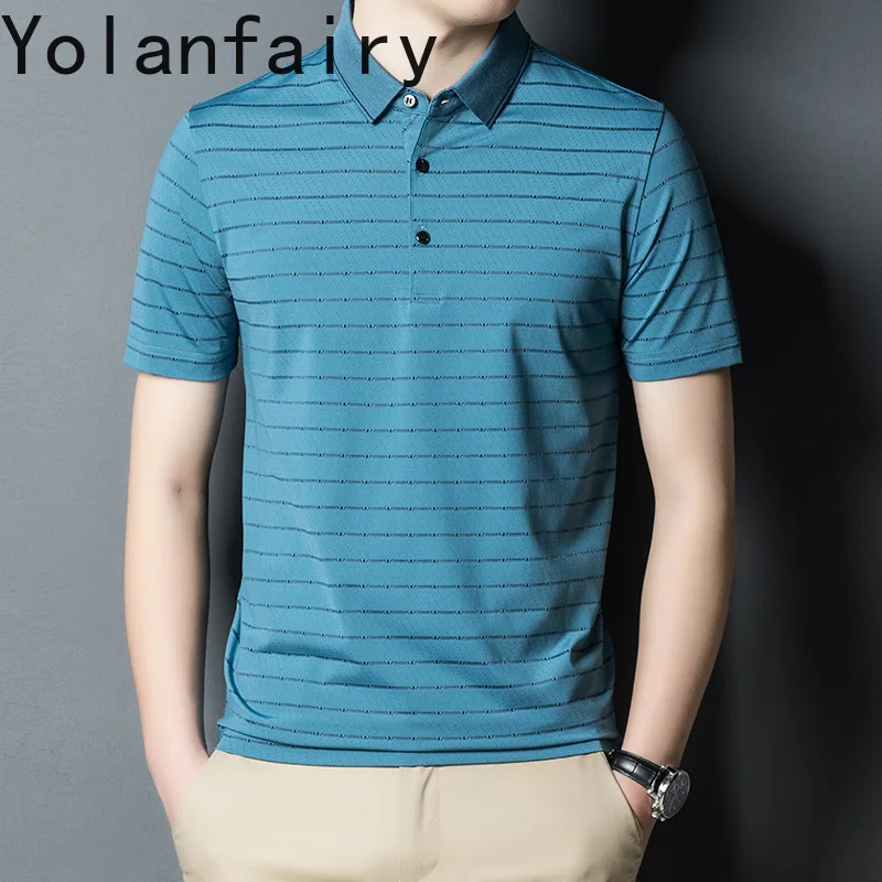 YOLANFAIRY Polo T Shirt Man Mens T Shirts Summer Clothes Men Plain T-shirt Mens T Shirts Top Quality Футболка Мужская Loose Fit