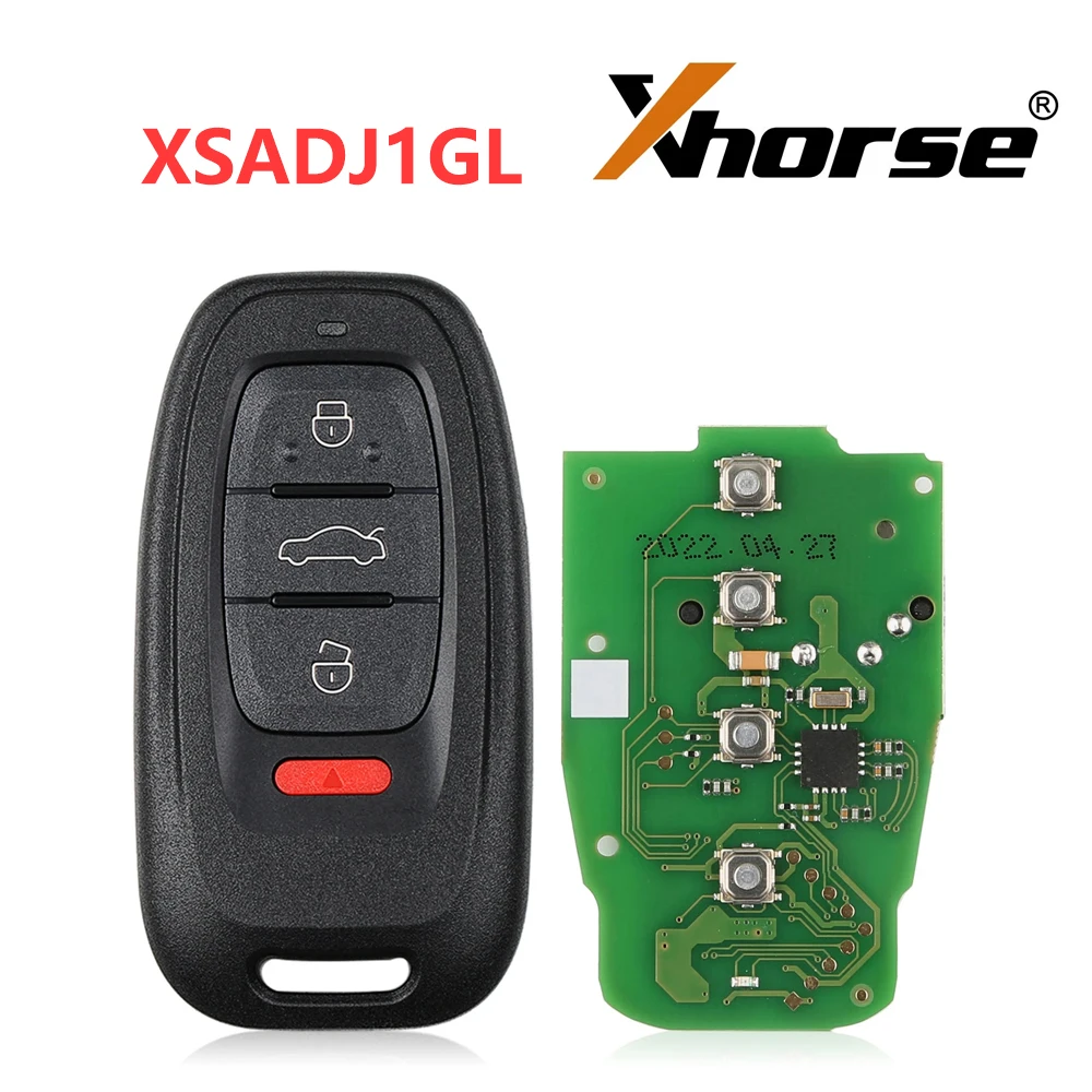 

5pcs Xhorse XSADJ1GL VVDI 754J Smart Key 315MHZ/433MHZ/868MHZ for Audi A6L Q5 A4L A8L with Key Shell Complete Key