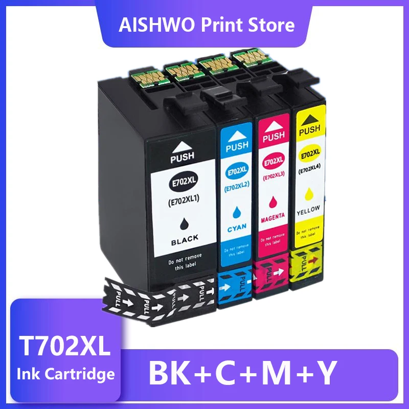 

Совместимый чернильный картридж ASW 702XL для Epson 702, 702XL, T702, T702XL, используется для трудоустройств