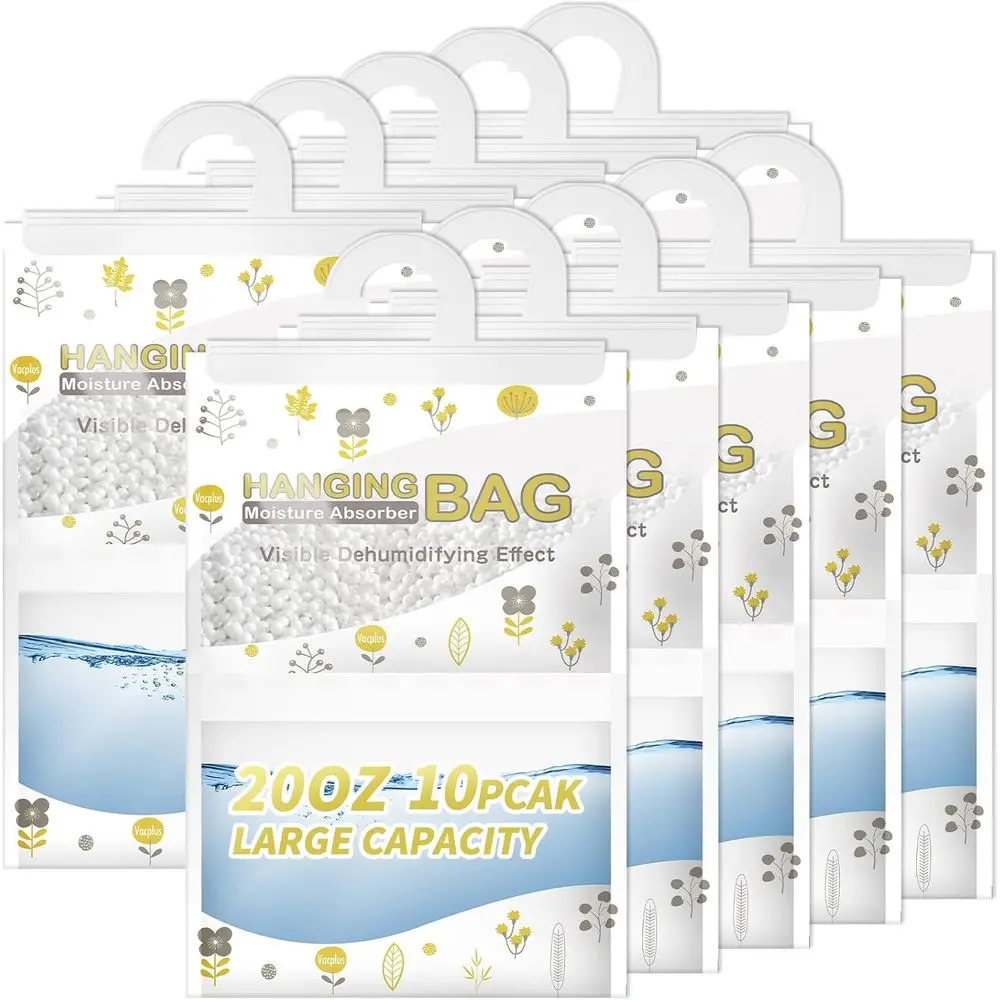 

Moisture Absorbers, Hanging Closet Bags, 10 Pack, 20.0 OZ