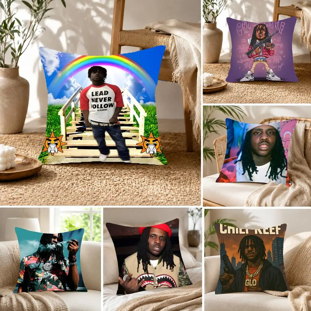 Raw Rapper C-Chief Keef Cushion Cover Fluffy velvet Nordic style plush Living room sofa decorative
