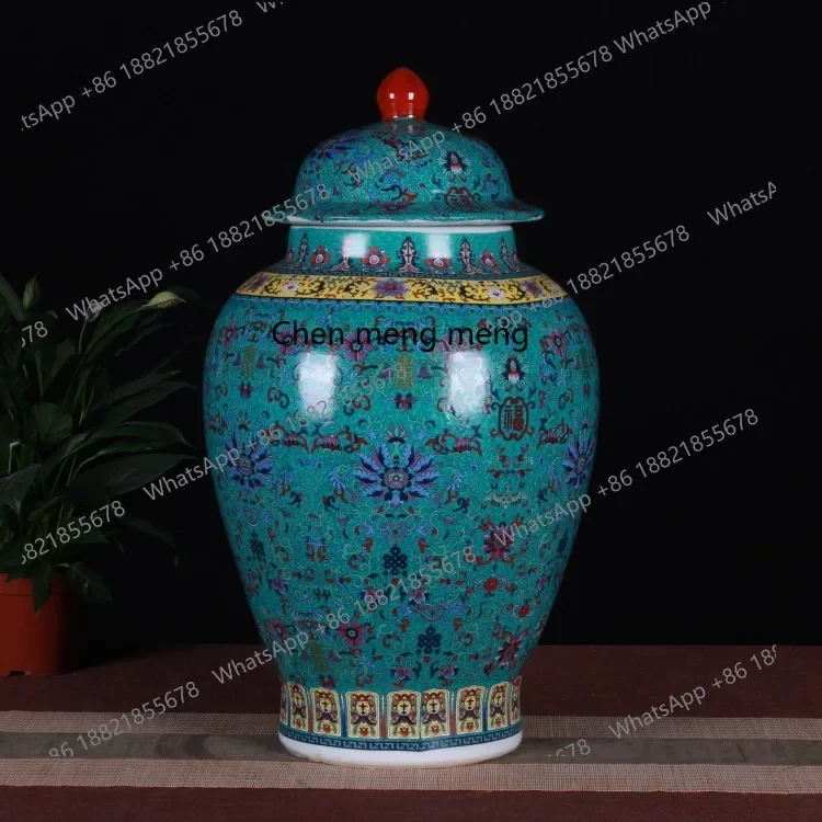 Ceramic ornaments, antique enamel color covered porch walk to the floor