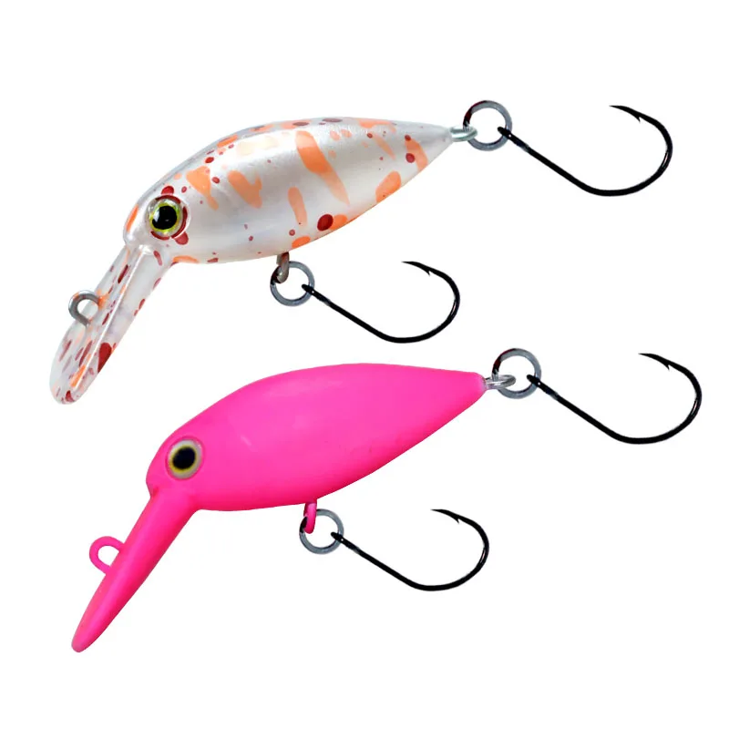 YUNCY Floating Crankbait 2.2g/30mm High Frequency Swing Wide Tongue Plate Crank Lure Mini Stream Trout Fishing Lures