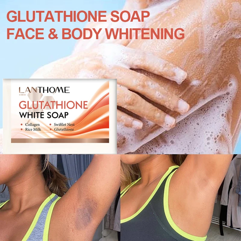 Glutathion Huid Whitening Zeep Handzeep Verminderen Pigmentatie Vervagen Zwarte Vlek Dode Huid Verlichting Helderende Gezicht Gloeiende Ski