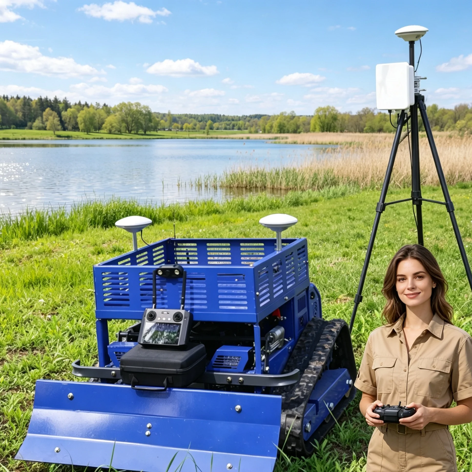 Customized For Suburb Green Space 550GPS Heavy‑Duty Lawn Mower, Dust‑Proof Shell & Custom Mowing Zones