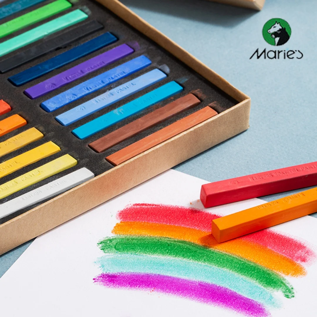 12/24/36/48 Colors/Set Art Drawing Set Chalk Crayons Soft Dry Pastel Color Crayon Brush Stationery for Students Art Supplies