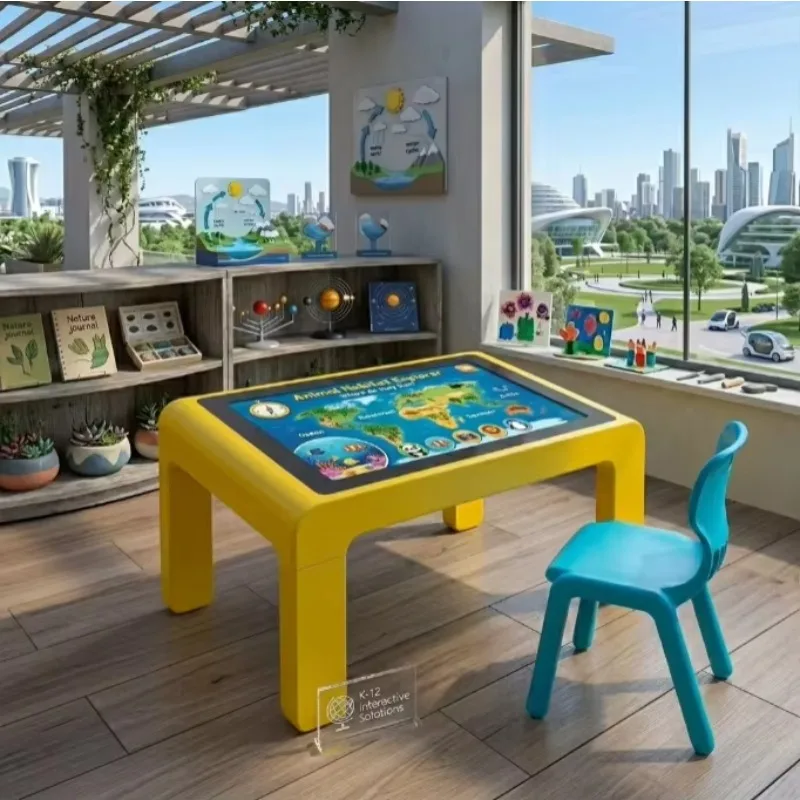 Interactive Waterproof Digital Poster Smart Table For Kids Education Elevator Use 10-Point Capacitive Touch 1920x1080