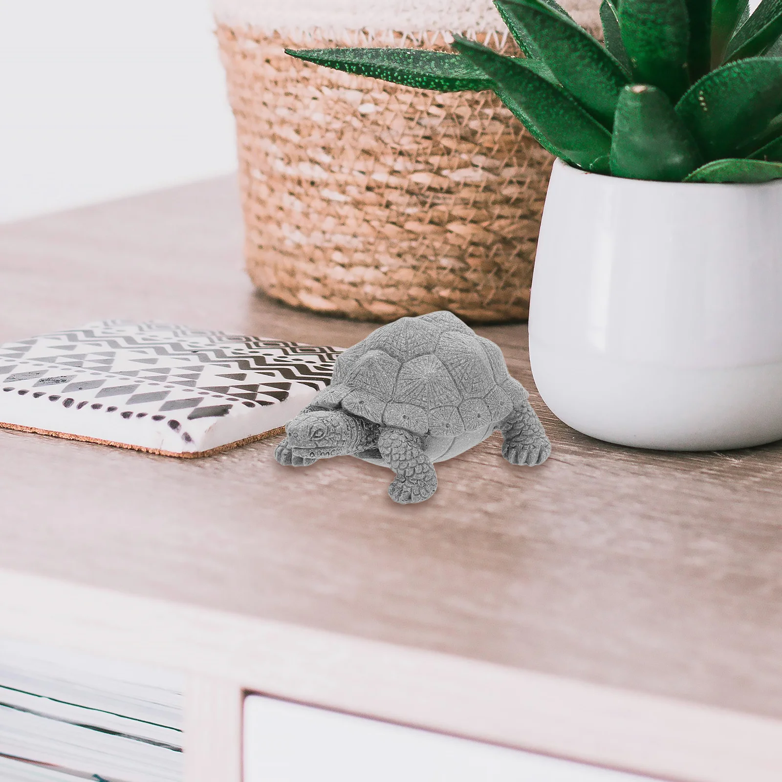 

Miniature Turtle Sculpture Compact Realistic Ocean Turtle For Bonsai Aquarium Terrarium Decor Micro Landscape Garden