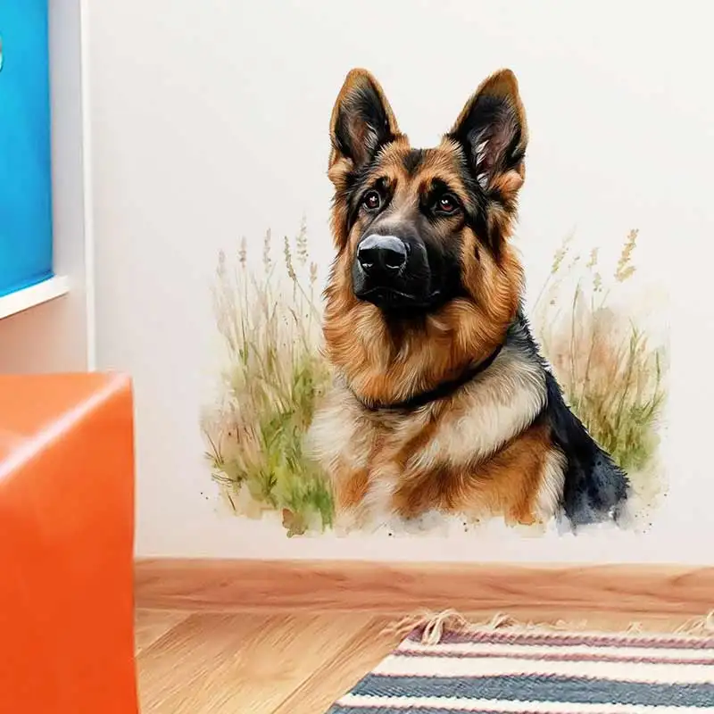 Funny German Shepherd Wall Sticker Toilet Lid Stickers, Bedroom Entrance Living Room Porch Home Decora Waterproof Decals M1511