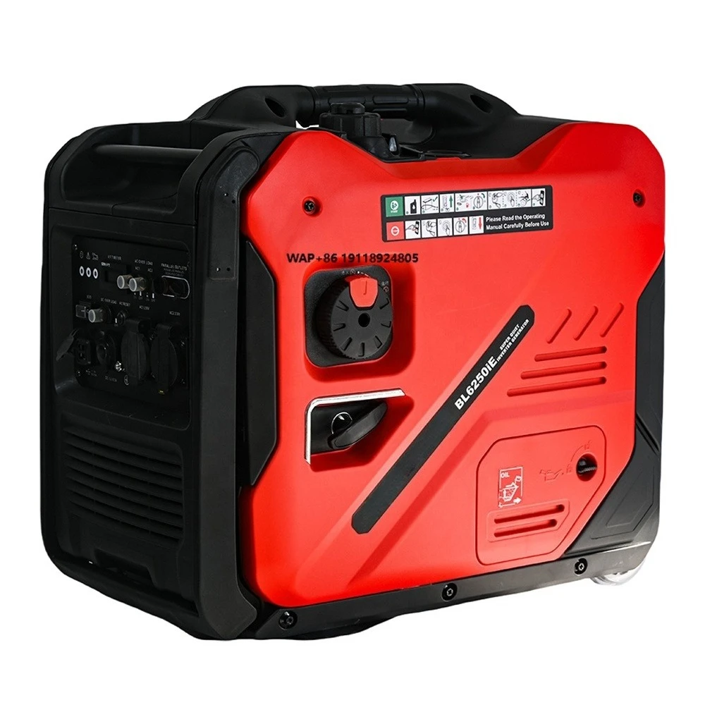 Hand/Electric Single-Cylinder Emergency Portable  AC Single Phase 5KW 230/120V Silent Inverter  Generator