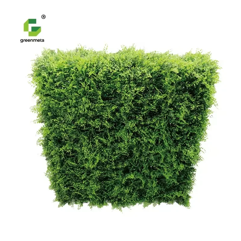 Hot Sale High Quality Greenmeta Artificial Hedge PE Frame Yard Fence with Coated Surface 3D Modeling Service