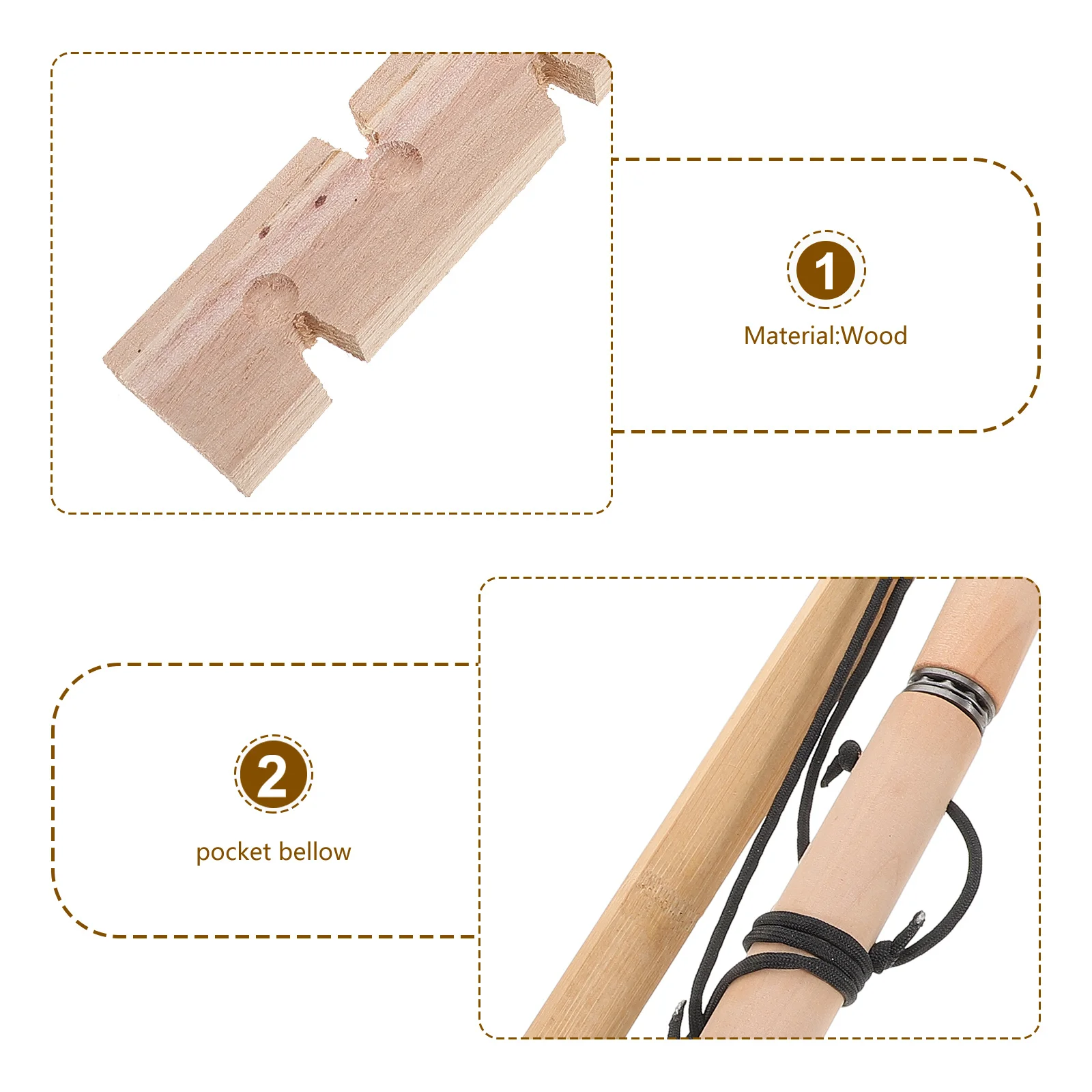 Primitive Fire Starters Tool Wood Bow Drill Kit Outdoor Camping Hiking Backpacking Fishing Outdoor Fire Starters