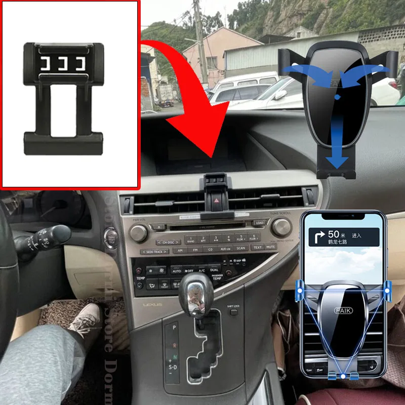 Car Mobile Phone Holder for Lexus RX 350 450h AL10 2010~2015 2012 Air Vent Car Mount Cellphone Bracket Gravity Stand Accessories