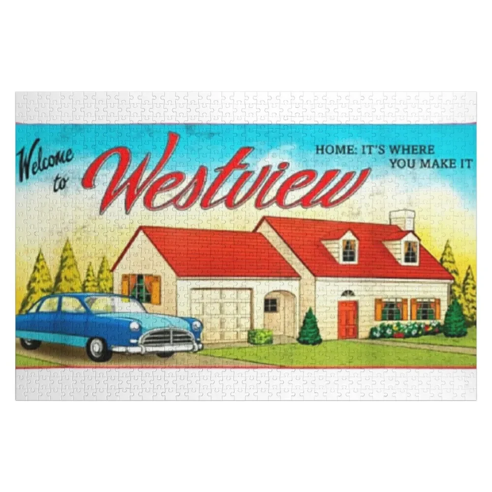 

Westview Vintage Sign Jigsaw Puzzle Baby Wooden Personalized Baby Toy Puzzle