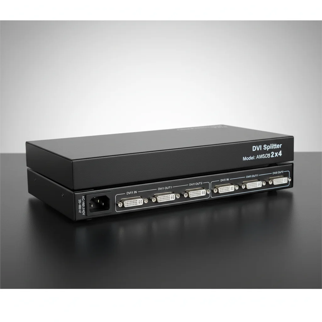 

DVI Splitter 2 In 4 Out Dual Source to Four Displays Full HD Signal Distributor