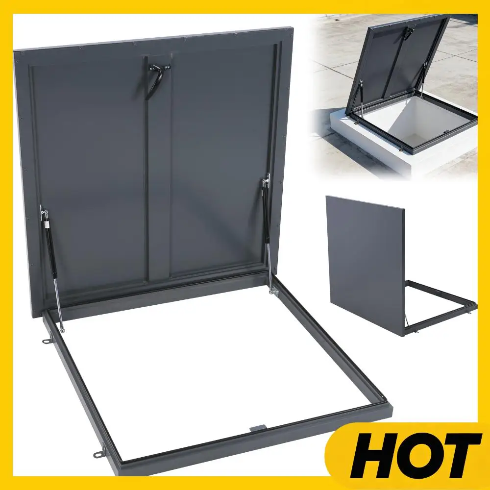 

Люк для крыши 35.83x35.83 дюйма, ветрозащитный инспекционный люк с газовым амортизатором и ручкой для подвалов, патио, окон, колодцев