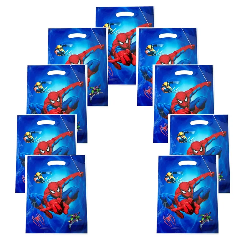 

Marvel 10PCS Spider-Man children's party gift bag cartoon return gift candy bag decoration festival birthday present