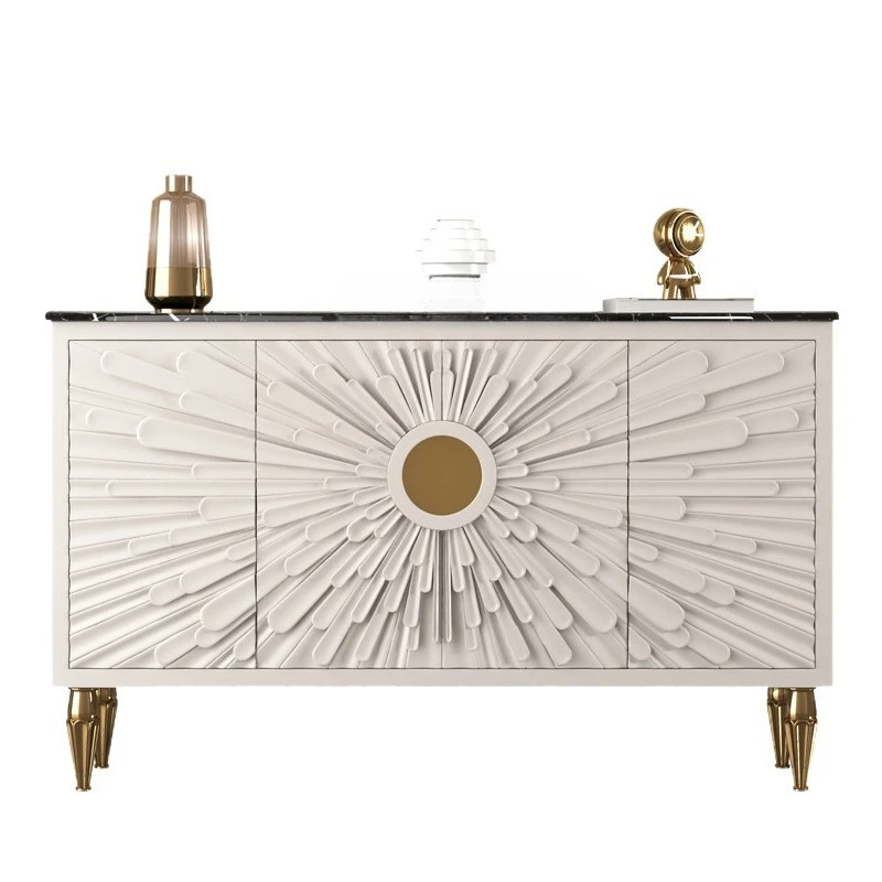 

Italian-style entrance cabinet, modern simple rock slab shoe cabinet, solid wood light luxury screen cabinet partition cabinet