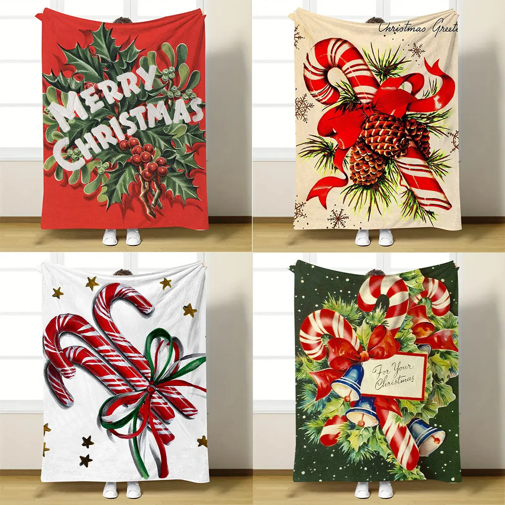 

Рождественский подарок, одеяло с принтом для дивана-кровати, путешествий, кемпинга, гостиной, офиса, кондиционера, одеяло для всех сезонов, подарки