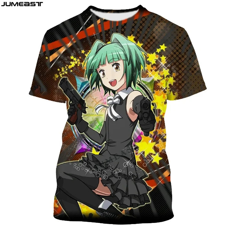 Jumeast Y2k Men Women 3D Printed T-Shirt Cartoon Anime Assassination Classroom Short Sleeve T Shirt Sport Pullover Tops Tees