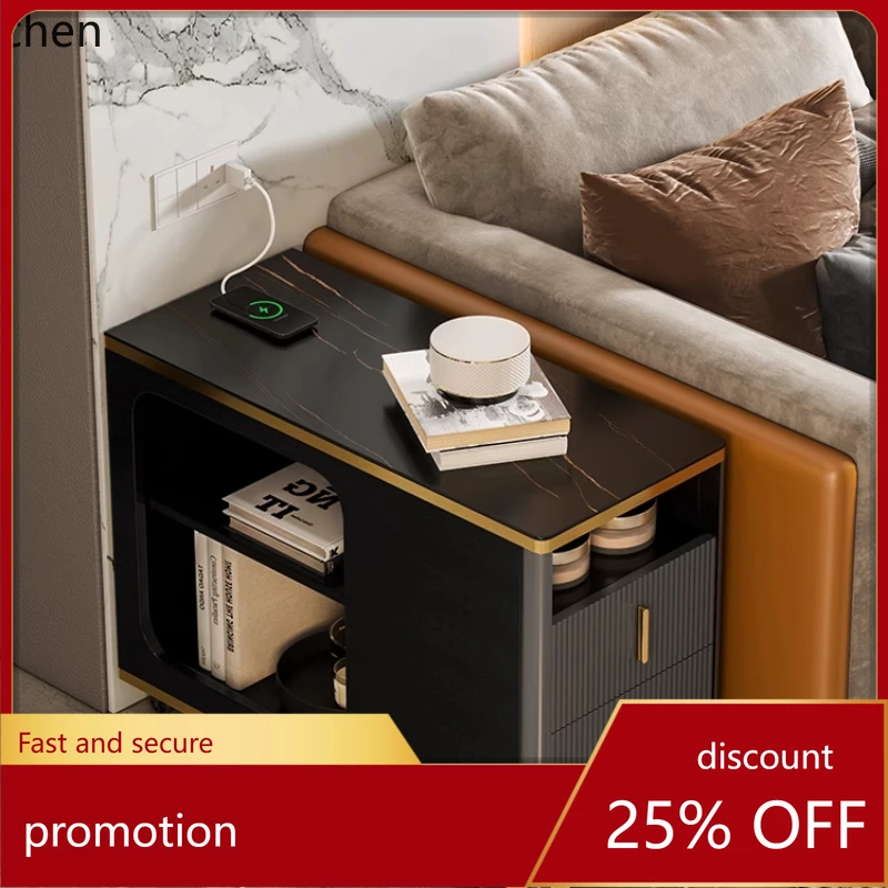 

HT mobile small coffee table light luxury modern simple intelligent mini small side table small apartment