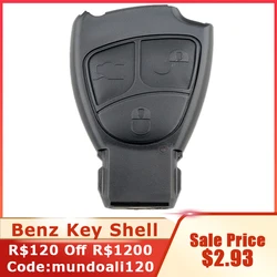 Carcasa de llave de coche inteligente de 3 botones, funda de llave de coche, cubierta remota de repuesto para Mercedes Benz W168 W202 W203 W208 W210 W211