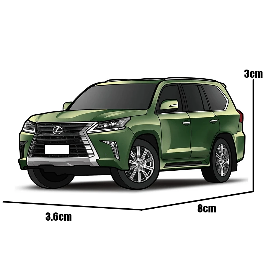 1:64 Lexus LX570 Miniature Model JKM 1/64 Premium SUV Toy Car Vehicle Free Wheels Diecast Zinc Alloy Metal Collection Gift