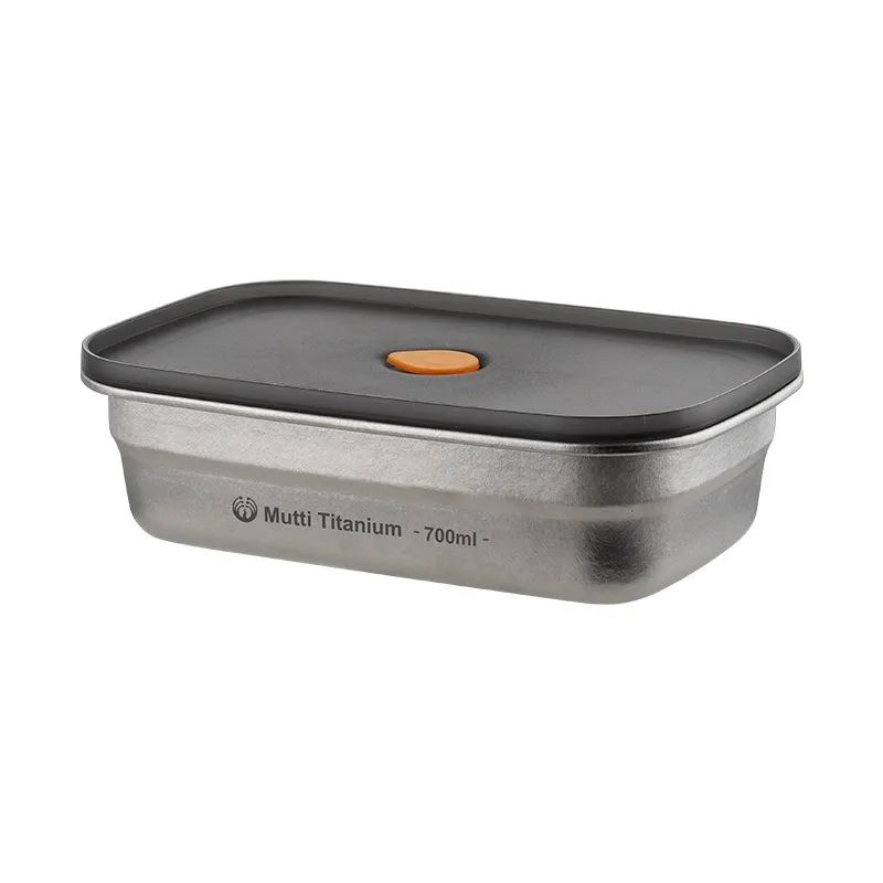 2026 Food‑grade Pure Titanium Sealed Food Storage Box With Lid Lunch Container For Fridge Household
