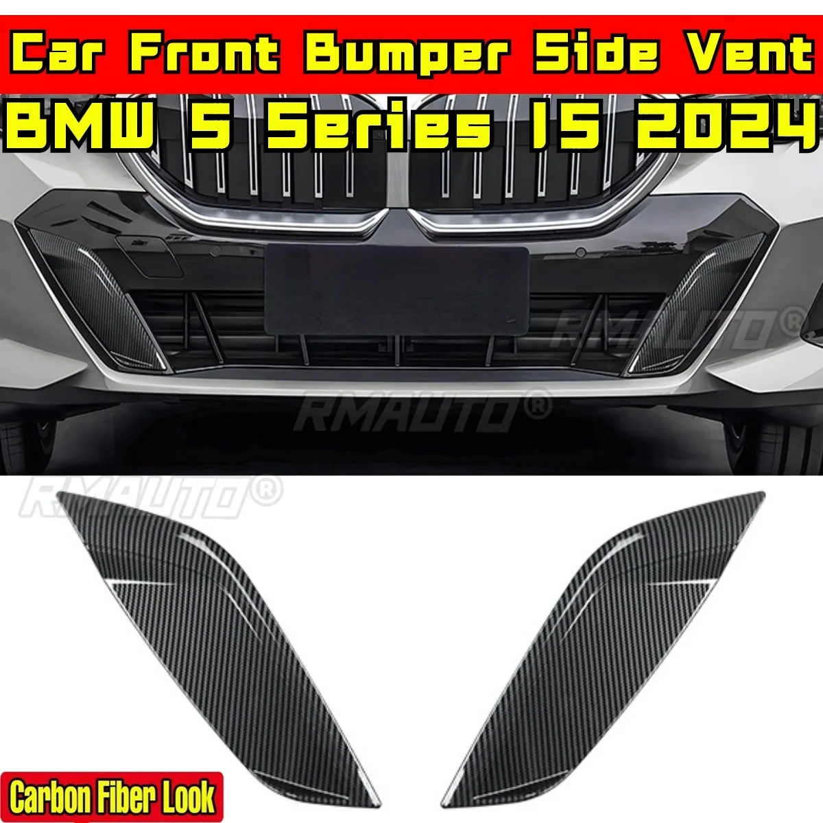 

Car Front Side Air Vent Compatible with BMW 5 Series I5 2024 Body Kit Front Bumper Side Vent Car Accessories