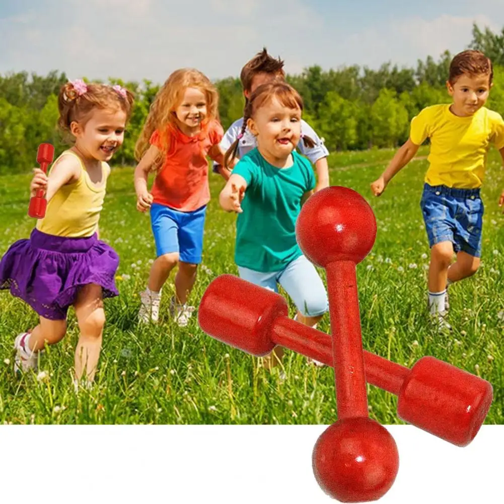 Toddler Dumbbell  Compact Kids Bumper Sound Dumbbell Fitness Equipment  Multifunctional Wooden Dumbbell