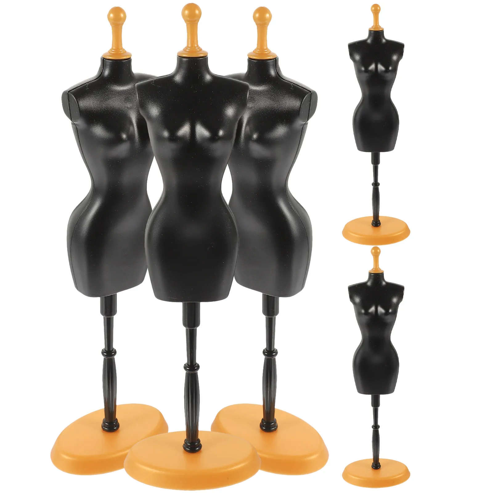 

Набор из 5 миниатюрных манекенов-стойок для одежды: прочные пластиковые держатели для демонстрации мелкой одежды, компактные и легкие