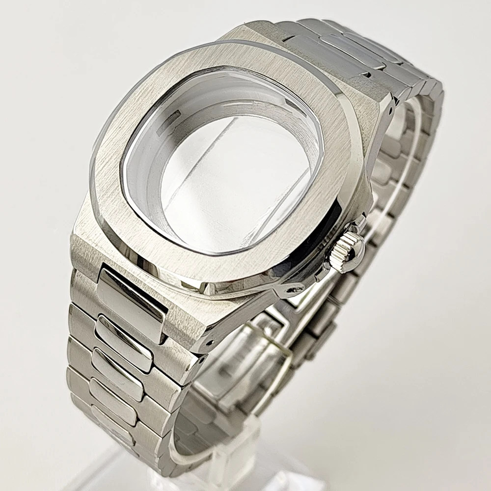 

Стальной корпус в коробке 43 мм для часов Mod NH35 с сапфировым стеклом, совместимый с механизмами NH34, NH35, NH36, детали для часов, аксессуары