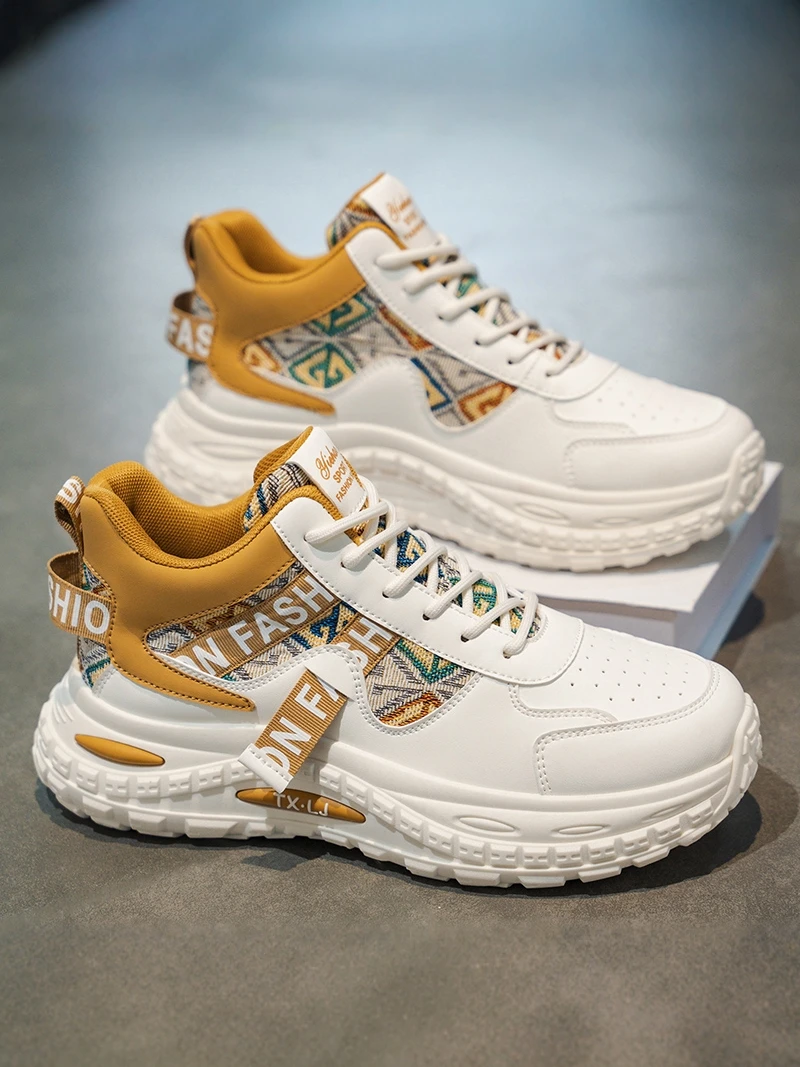 Men's Sporty Casual Running Shoes Anti-Slip Wear-Resistant Fall Fashion Dad Sneakers Low Cut Mesh Inner Comfortable 