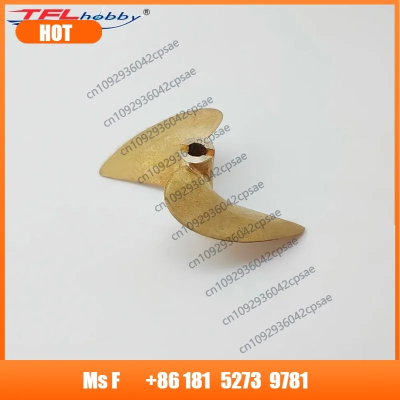 5PCS - TFL 2 Blade Copper Propeller/Paddle Aperture (ID)6.35mm Diameter(OD)78mm for Speed Electric/Nitro/Oil RC Boat 7814221 CCW