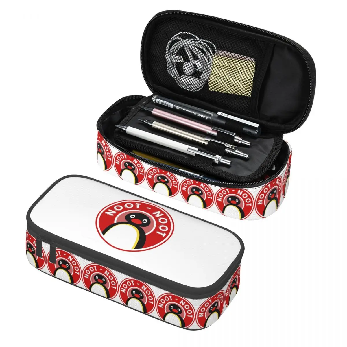 

Pingu Noot Noot (Pingu The Pengouin) красный пенал, держатель для ручек, канцелярские принадлежности, большая вместительная коробка для ручек, сумка для карандашей