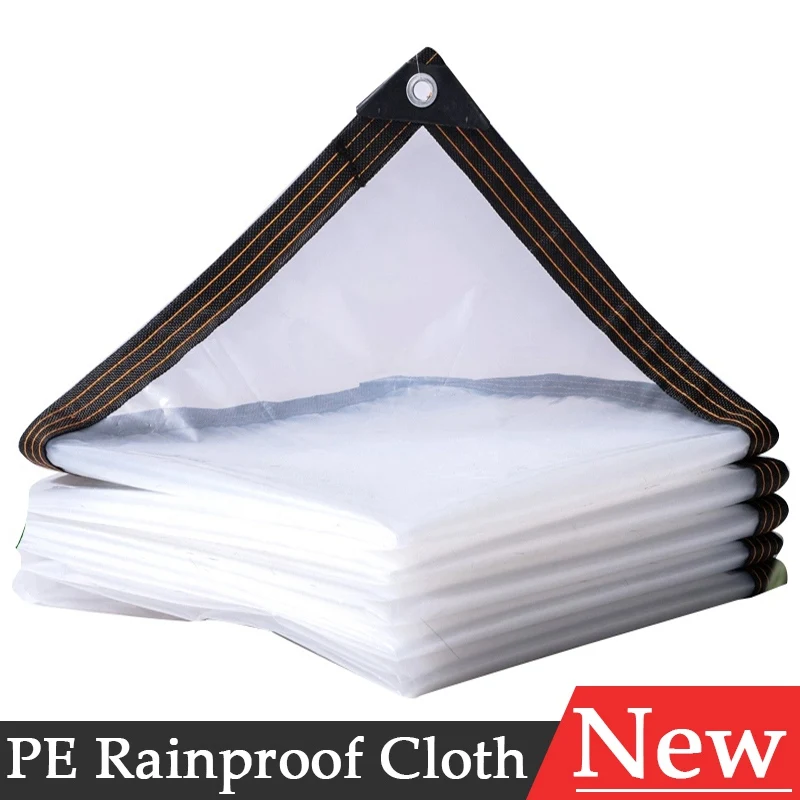 0.12mm Transparent Tarpaulin Rainproof Cloth Garden Greenhouse Succulent Plant Keep Warm Cover Balcony Waterproof Clearly Film