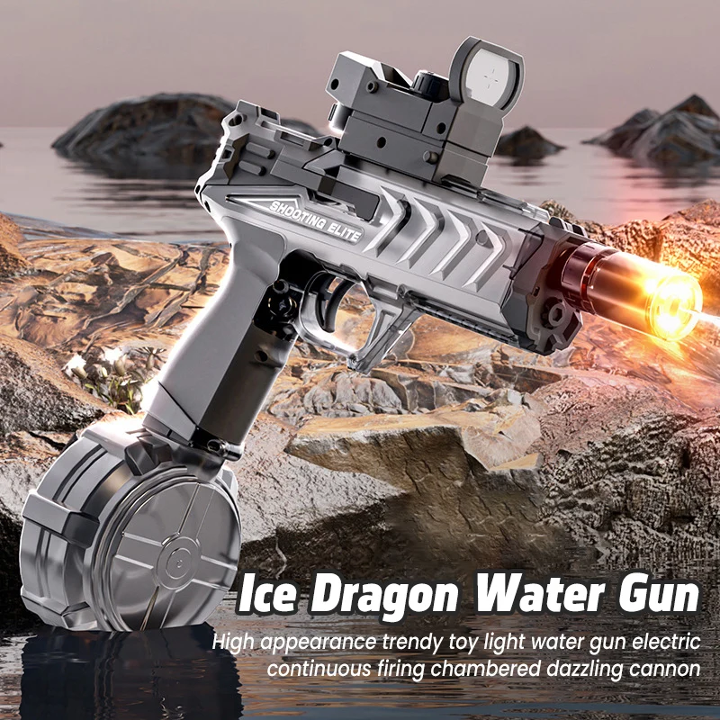 

New Electric Continuous Fire Breathing Ice Dragon Explosion Electric Water Gun With Large Capacity Outdoor Battle Water Play Toy