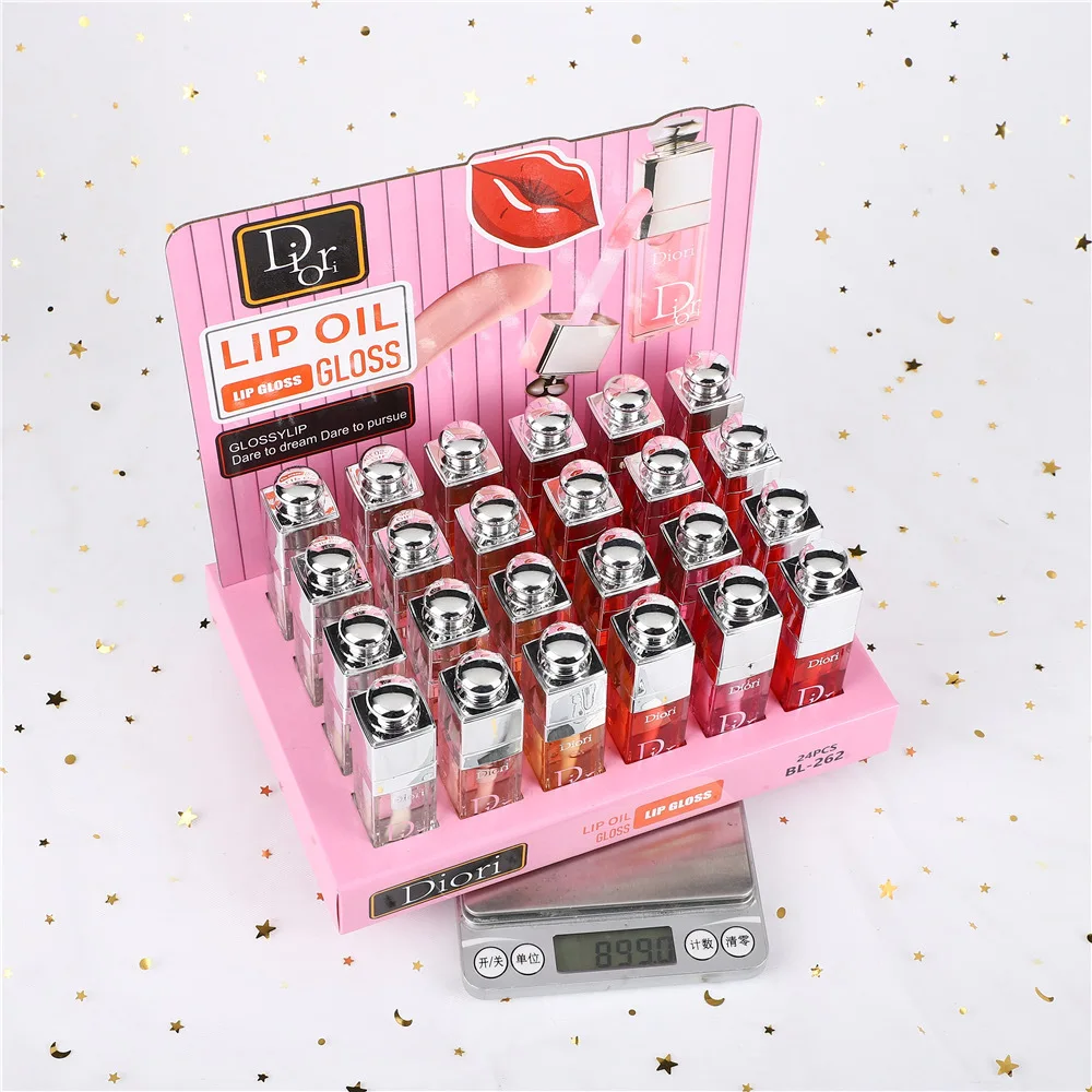 24Pcs Mirror Moisturizing Lip Gloss Set 6 Colors Luxury Magic Color Changing Lip Oil Lips Cosmestic