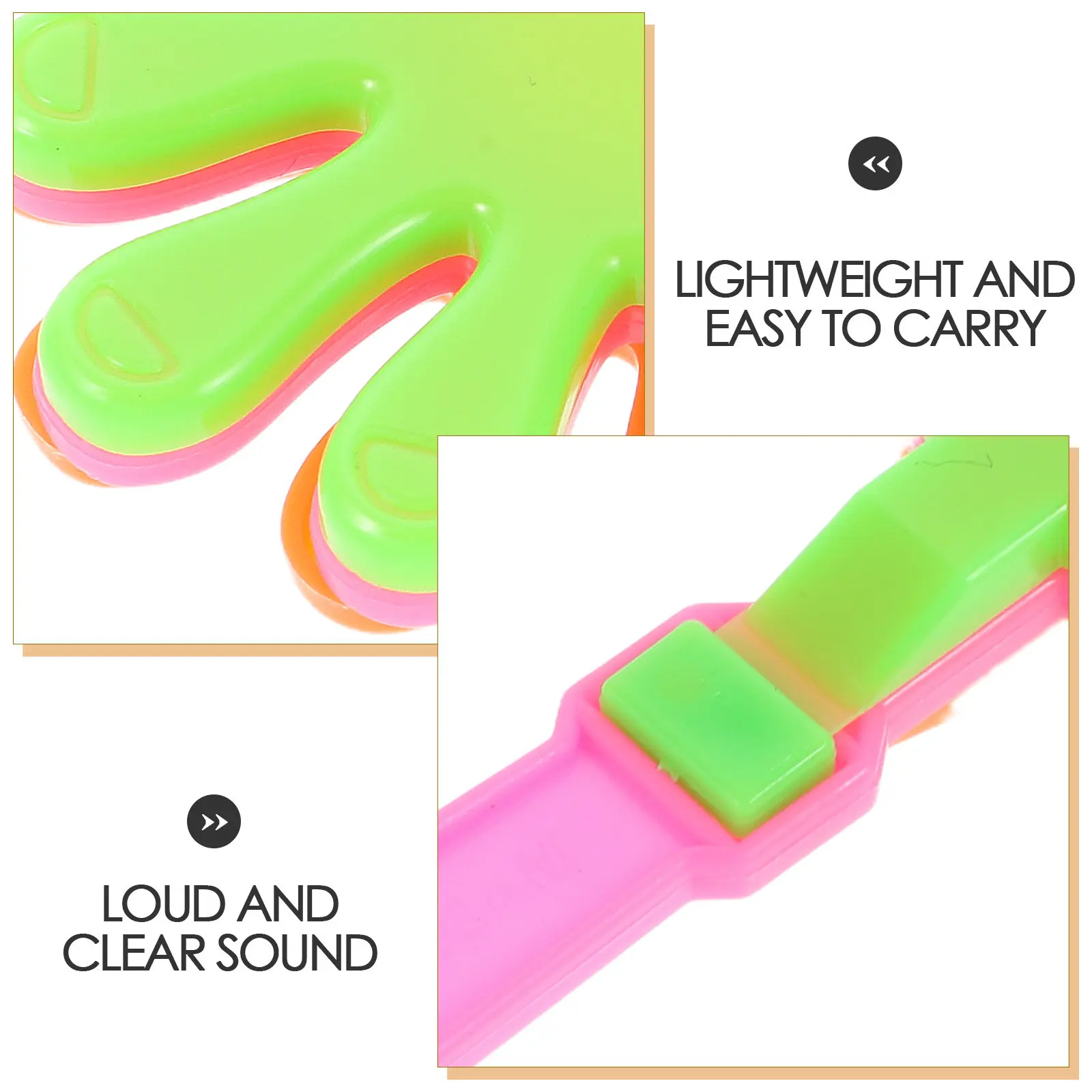 100Pcs Plastic Clapping Hands Sports Noisemakers Party Bag Fillers Concert Supporters Gear Loud Energy Boosting Clappers