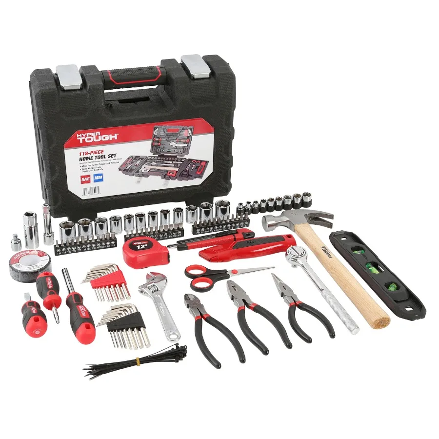 

118-Piece Tool Set for Home Repairs