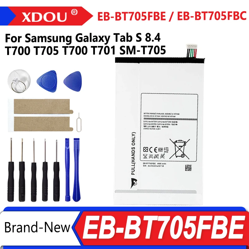 Brand New Tablet EB-BT705FBE EB-BT705FBC 4900mAh Battery For Samsung Galaxy Tab S 8.4 T700 T705 T700 T701 SM-T705