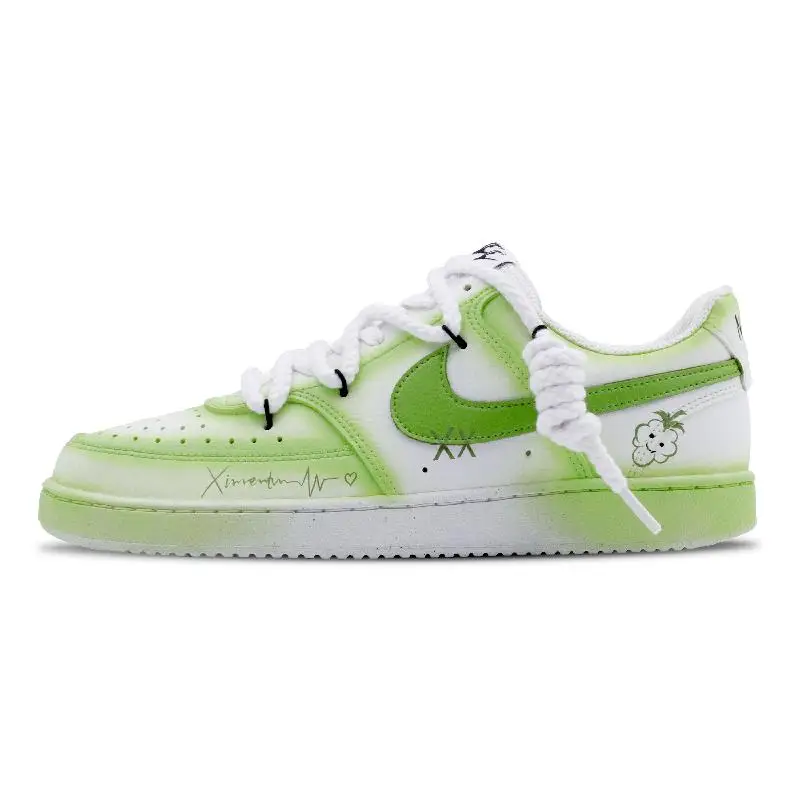 【Customize】Nike Court Vision 1 Skateboarding Shoes Men Low-top White Sneakers shoes DH2987-101