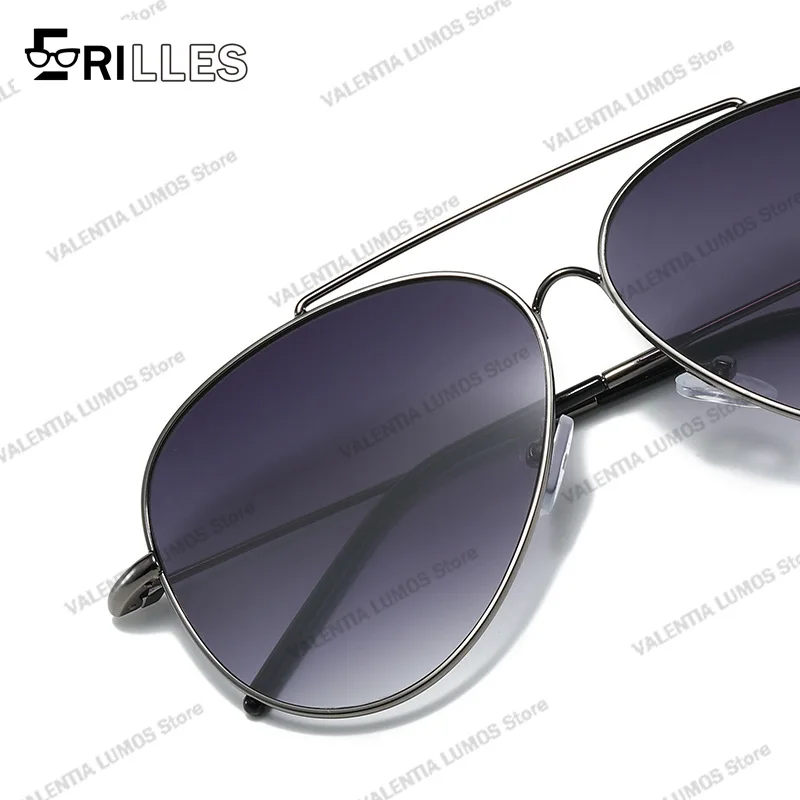 نظارات شمسية بايلوت للجنسين، طراز أوروبي، عدسات منحنية مضادة للانعكاس، إطار من الفولاذ المقاوم للصدأ UV400، متعددة الاستخدامات للاستخدام الخارجي والقيادة