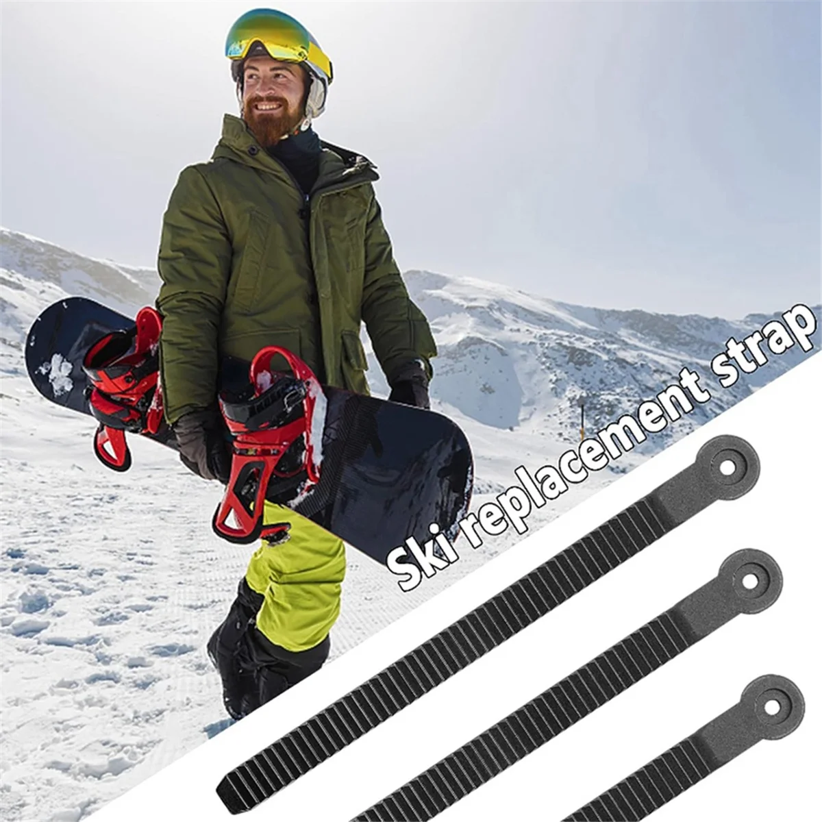 4 pezzi cinturino per scaletta per snowboard con viti cinturino per legare pattini da ghiaccio per scarponi da sci XQ