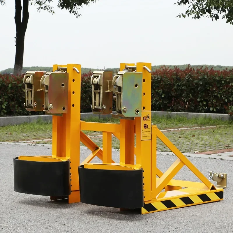 Forklift Clamp, Unloader Double  Clamp Heavy Duty Hawkbill  Handling Drum Grabber