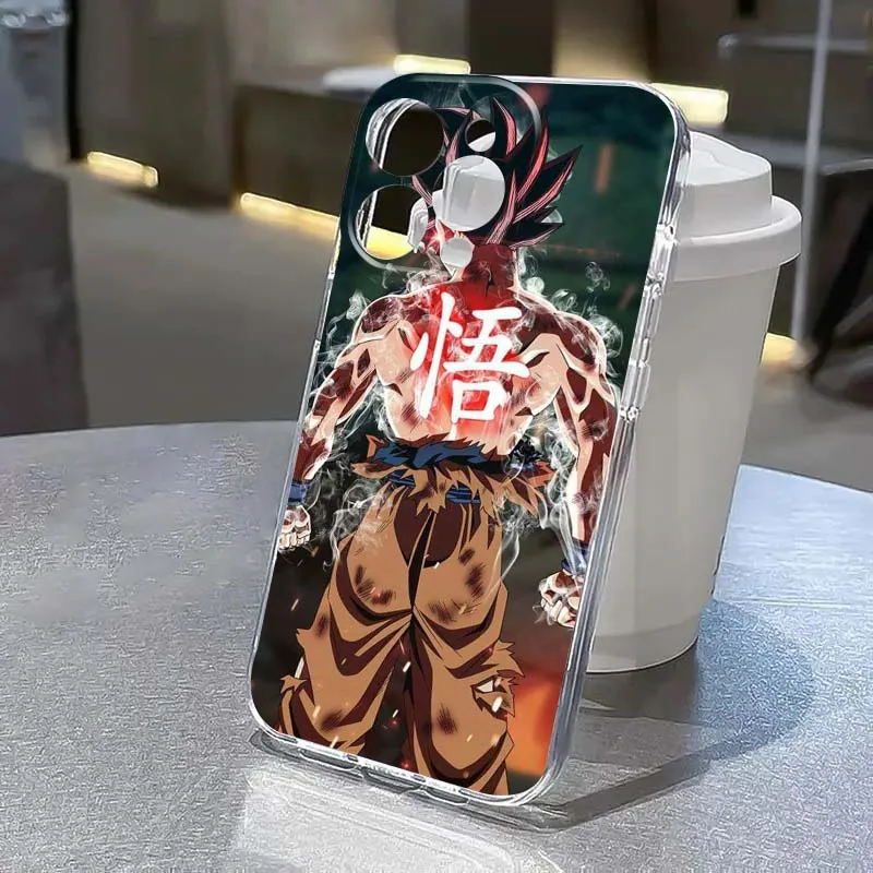 

Cute Art Goku Dragon Ball For Apple iPhone 17 Air 16e 16 15 14 13 12 11 Mini Pro Max Plus Transparent Soft Cover Phone Case