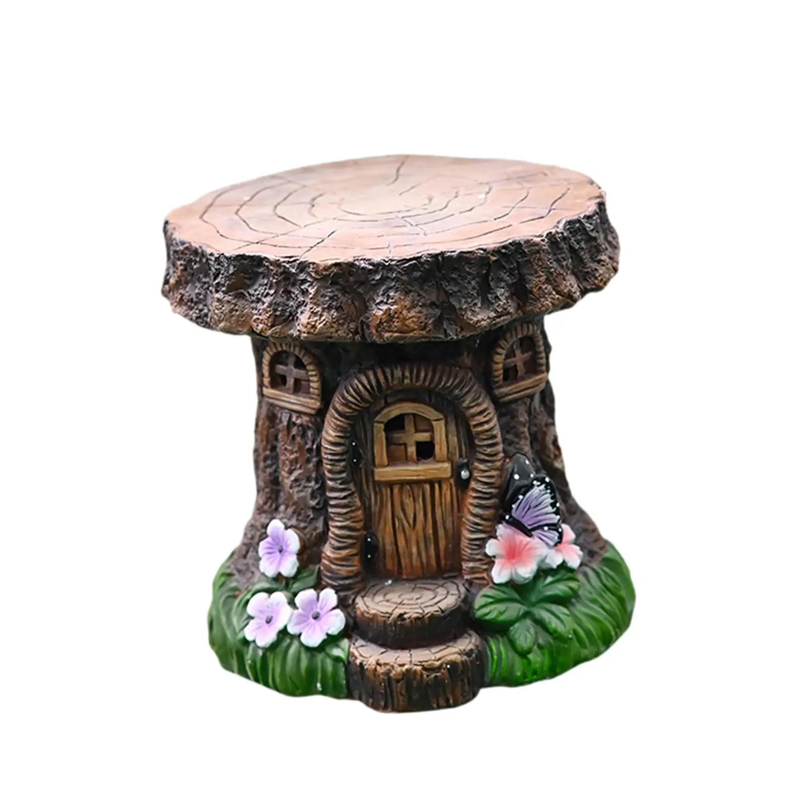 الراتنج شجرة الجذع البراز حديقة زخرفة اليدوية مانعة لتسرب الماء متعددة الأغراض #3