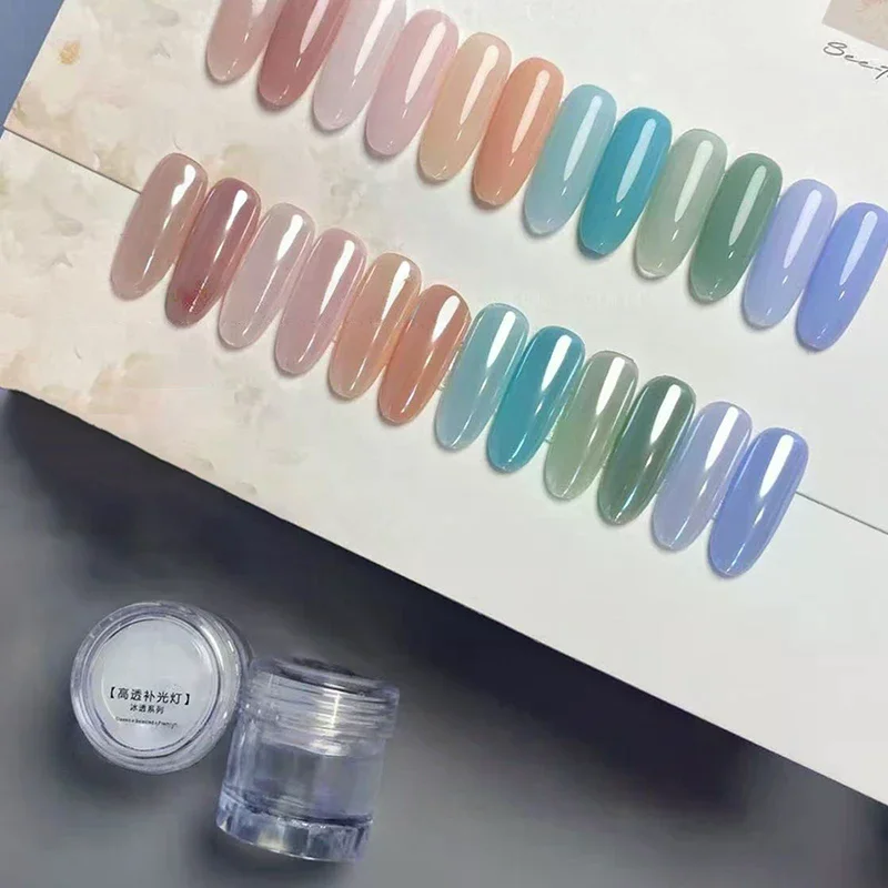 1Jar Plating Aurora Chrome Nail Powder Orange High-Gloss Moonlight Mirror Fine Glitter Pigment Aurora Pearl Rubbing Dust Chrome